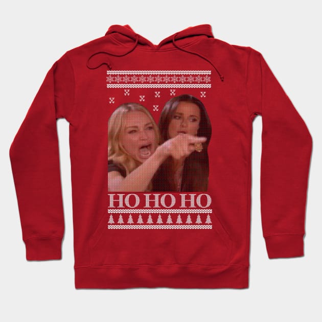 HO HO HO Christmas Sweater Hoodie by djhyman